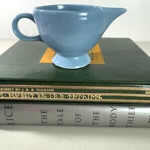 Vintage Homer Laughlin Genuine Fiesta Blue Creamer Dish PLEASE READ